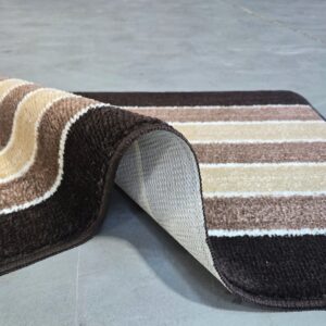Set 2 covorase baie - cu membrana antiderapanta, 100% fibre sintetice, Sandy Galina - imagine 5