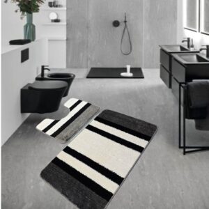 Set 2 covorase baie - cu membrana antiderapanta, 100% fibre sintetice, Sandy Criptik - imagine 8