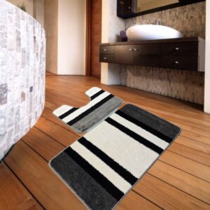 Set 2 covorase baie - cu membrana antiderapanta, 100% fibre sintetice, Sandy Criptik - imagine 7