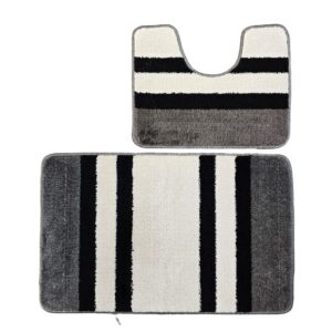 Set 2 covorase baie - cu membrana antiderapanta, 100% fibre sintetice, Sandy Criptik - imagine 2