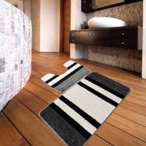 Set 2 covorase baie - cu membrana antiderapanta, 100% fibre sintetice, Sandy Criptik - imagine 6