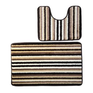 Set 2 covorase baie - cu membrana antiderapanta, 100% fibre sintetice, Sandy Vitality - imagine 6