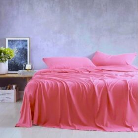 Set 2 Fete de perna Kotonia Home Hotel, 100% bumbac, Olandina color, dimensiunea 50x70 cm, zmeura