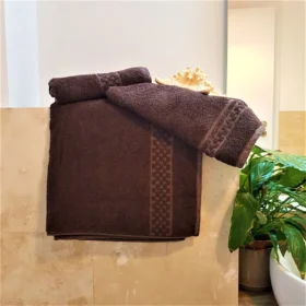Prosop baie Kotonia Home Caro - 100% bumbac, maro