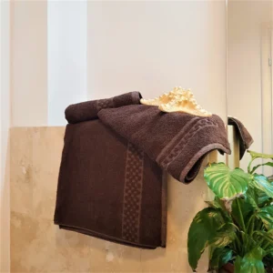 Prosop baie Kotonia Home Caro - 100% bumbac, maro - imagine 9