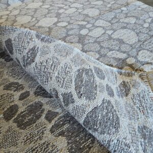 Covor cu decor traditional 80x200 cm, decor geometric, nuante gri - imagine 2