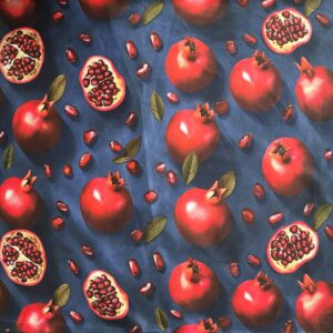 Fata de masa Kotonia Home Exotic 3D- 100% bumbac, creton impermeabil, 180x220 cm, decor felii de rodie - imagine 4