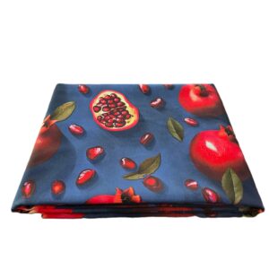 Fata de masa Kotonia Home Exotic 3D- 100% bumbac, creton impermeabil, 180x220 cm, decor felii de rodie - imagine 3