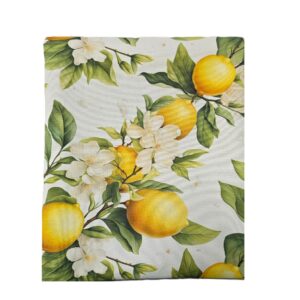 Fata de masa Kotonia Home Exotic 3D- 100% bumbac, creton impermeabil, 180x220 cm, decor flori de lamai - imagine 5