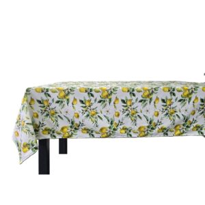 Fata de masa Kotonia Home Exotic - 100% bumbac, creton impermeabil, 180x220 cm, decor 3D lamai inflorit - imagine 5