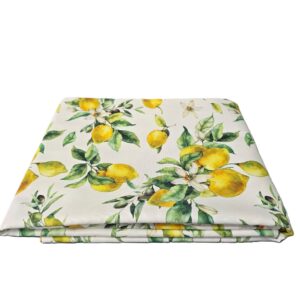Fata de masa Kotonia Home Exotic - 100% bumbac, creton impermeabil, 180x220 cm, decor 3D lamai inflorit - imagine 3