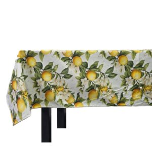 Fata de masa Kotonia Home Exotic 3D- 100% bumbac, creton impermeabil, 180x220 cm, decor flori de lamai - imagine 3