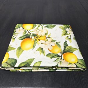 Fata de masa Kotonia Home Exotic 3D- 100% bumbac, creton impermeabil, 180x220 cm, decor flori de lamai - imagine 2