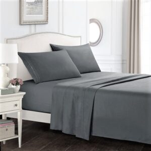 Husa de pat cu elastic Kotonia Home - Tricot, 100% bumbac, gri antracit - imagine 2