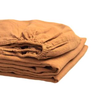 Husa cu elastic Kotonia Home Bebe - ranforce, 100 % bumbac, dimensiune saltea 60x120+15 cm, cacao - imagine 2