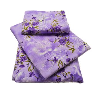 Lenjerie de pat 2 persoane, tesatura clasica neteda, 100% bumbac, decor floral - 05 - imagine 5