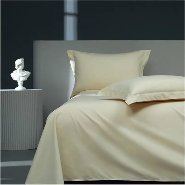 Cearceaf de pat Kotonia Home, 100% bumbac, ranforce color uni, ivoire