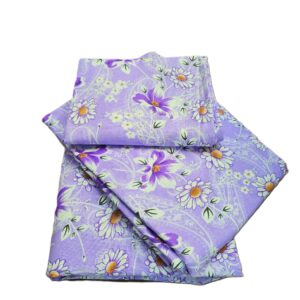 Lenjerie de pat 2 persoane, tesatura clasica neteda, 100% bumbac, decor floral - 18 - imagine 5