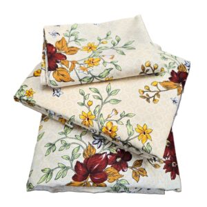 Lenjerie de pat 2 persoane, tesatura clasica neteda, 100% bumbac, decor floral - 09 - imagine 3