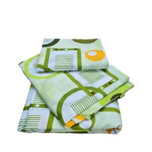 Lenjerie de pat 2 persoane, tesatura clasica neteda, 100% bumbac, decor geometric- 19 - imagine 4