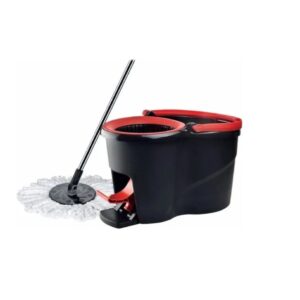Mop rotativ - 360 grade cu maner telescopic, galeata ovala cu sistem centrifugare cu pedala, rosu,14 L - imagine 2