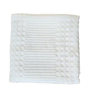 Pachet patut Kotonia Home Bebe - pled gofrat alb si cearceaf pat ranforce - 120x150 cm, decor iepurasi - imagine 4