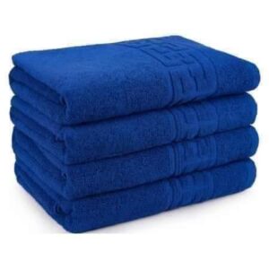 Prosop baie Greek Border Jacquard Plush Luxury - 100% Bumbac, 500g/mp, bleumarin - imagine 4