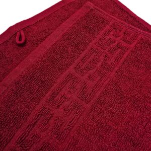 Prosop baie Greek Border Jacquard Plush Luxury - 100% Bumbac, 500g/mp, burgundy - imagine 2