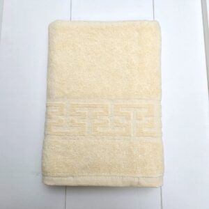 Prosop baie Greek Border Jacquard Plush Luxury - 100% Bumbac, 500g/mp, ivoire - imagine 4