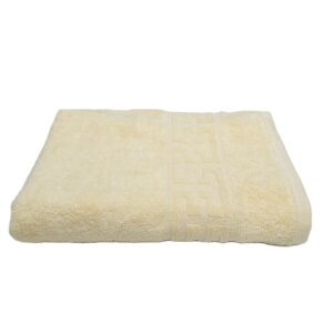 Prosop baie Greek Border Jacquard Plush Luxury - 100% Bumbac, 500g/mp, ivoire - imagine 3