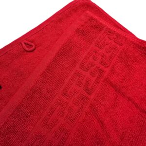 Prosop baie Greek Border Jacquard Plush Luxury - 100% Bumbac, 500g/mp, rosu - imagine 5