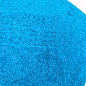 Prosop baie Greek Border Jacquard Plush Luxury - 100% Bumbac, 500g/mp, turquoise - imagine 2
