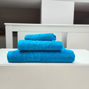Prosop baie Greek Border Jacquard Plush Luxury - 100% Bumbac, 500g/mp, turquoise - imagine 4