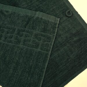 Set 3 prosoape baie Greek Border Jacquard Plush Luxury - 100% Bumbac, 500g/mp, verde brad - imagine 6