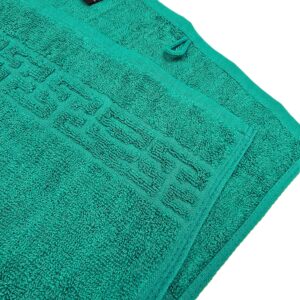 Prosop baie Greek Border Jacquard Plush Luxury - 100% Bumbac, 500g/mp, verde azur - imagine 3