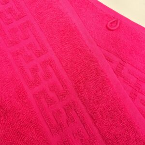 Prosop baie Greek Border Jacquard Plush Luxury - 100% Bumbac, 500g/mp, zmeura - imagine 4