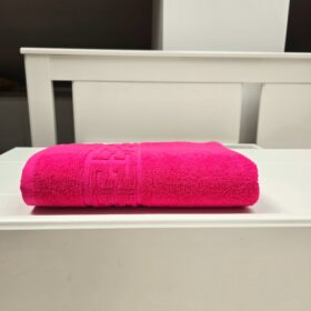 Prosop baie Greek Border Jacquard Plush Luxury - 100% Bumbac, 500g/mp, zmeura