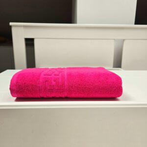Prosop baie Greek Border Jacquard Plush Luxury - 100% Bumbac, 500g/mp, zmeura