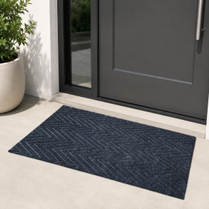 Covor de intrare antiderapant - zig zag uni - 45x75 cm - gri antracit