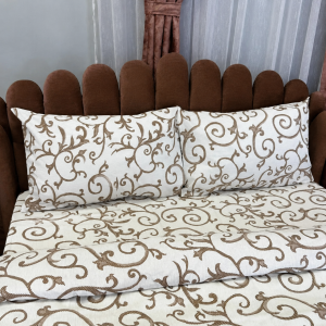 Lenjerie de pat 2 persoane, tesatura clasica neteda, 100% bumbac, decor floral - 29