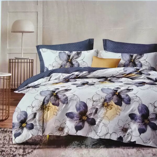 Lenjerie finet gros 3D Noa XXL - 6 piese, decor floral 10