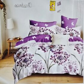 Lenjerie finet gros 3D Noa XXL - 6 piese, decor floral 01