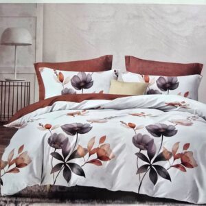 Lenjerie finet gros 3D Noa XXL - 6 piese, decor floral 19
