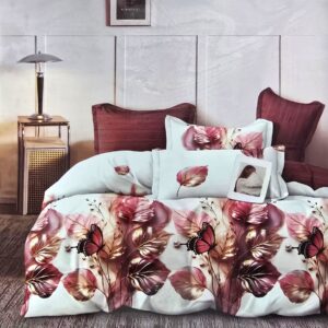 Lenjerie finet gros 3D Noa XXL - 6 piese, decor floral 24