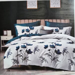 Lenjerie finet gros 3D Noa XXL - 6 piese, decor floral 03