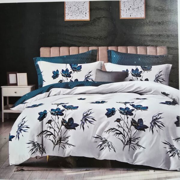 Lenjerie finet gros 3D Noa XXL - 6 piese, decor floral 03