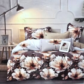 Lenjerie finet gros 3D Noa XXL - 6 piese, decor floral 32
