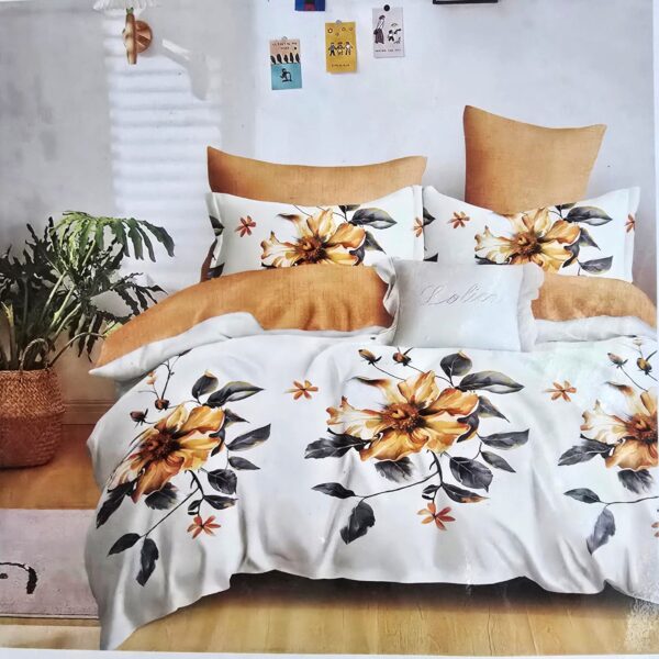 Lenjerie finet gros 3D Noa XXL - 6 piese, decor floral 33