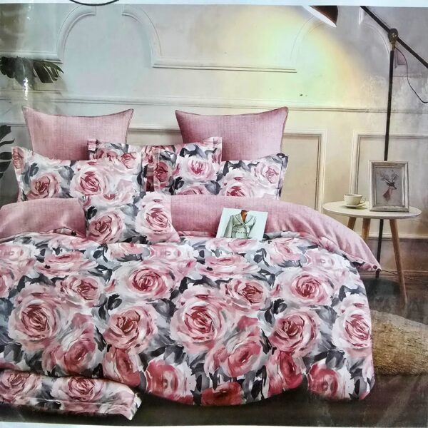 Lenjerie finet gros 3D Noa XXL - 6 piese, decor floral 47