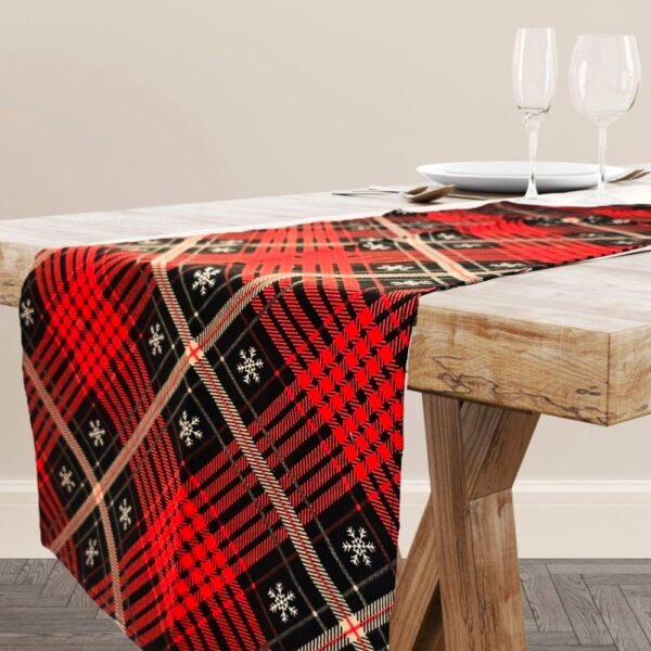 Napron Kotonia Home Winter 50 - 45x180 cn, 100% bumbac cu motive de Craciun